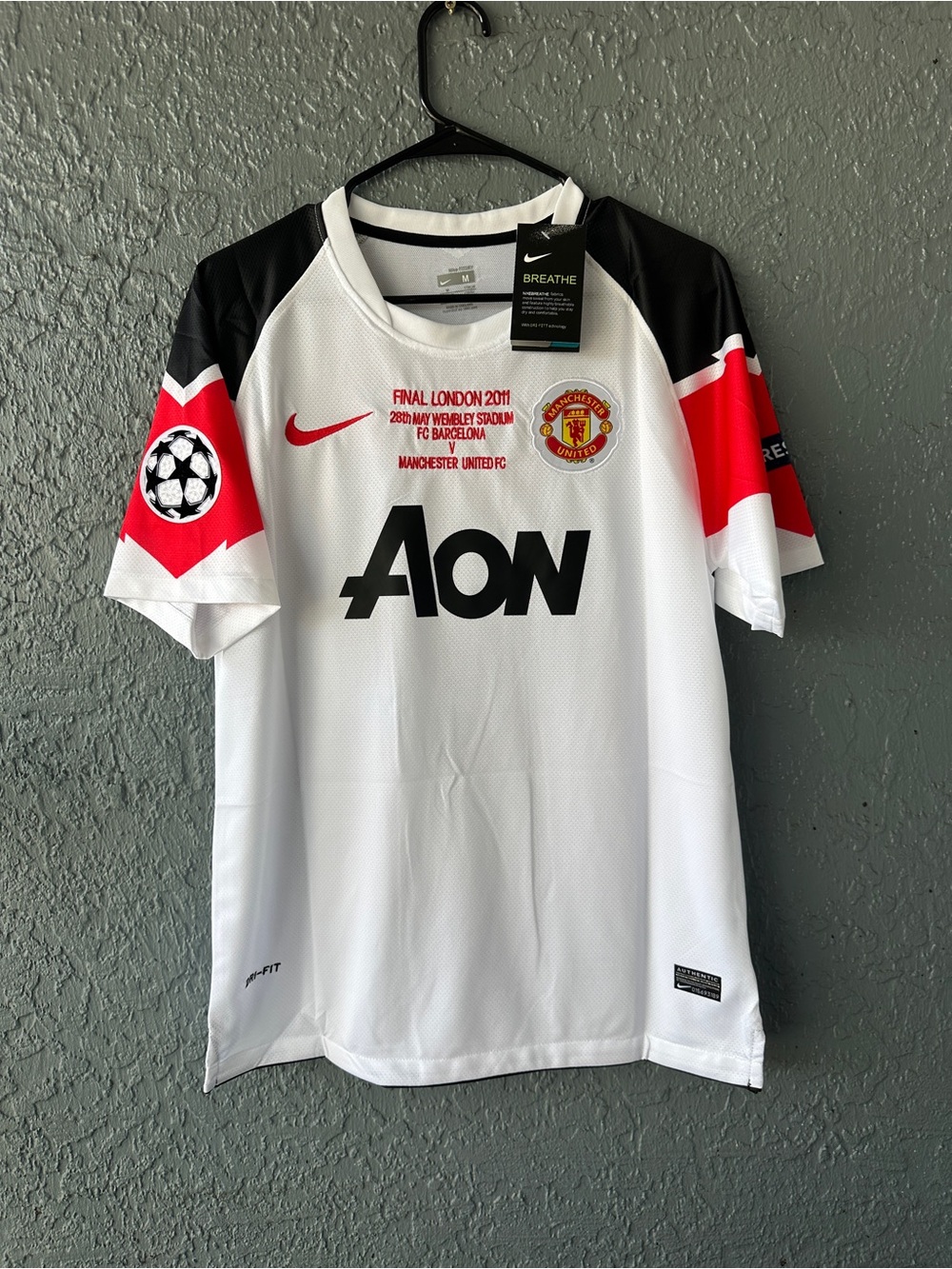 Rooney Manchester United 2011 Final Jersey White Men Size - Picture 2 of 3